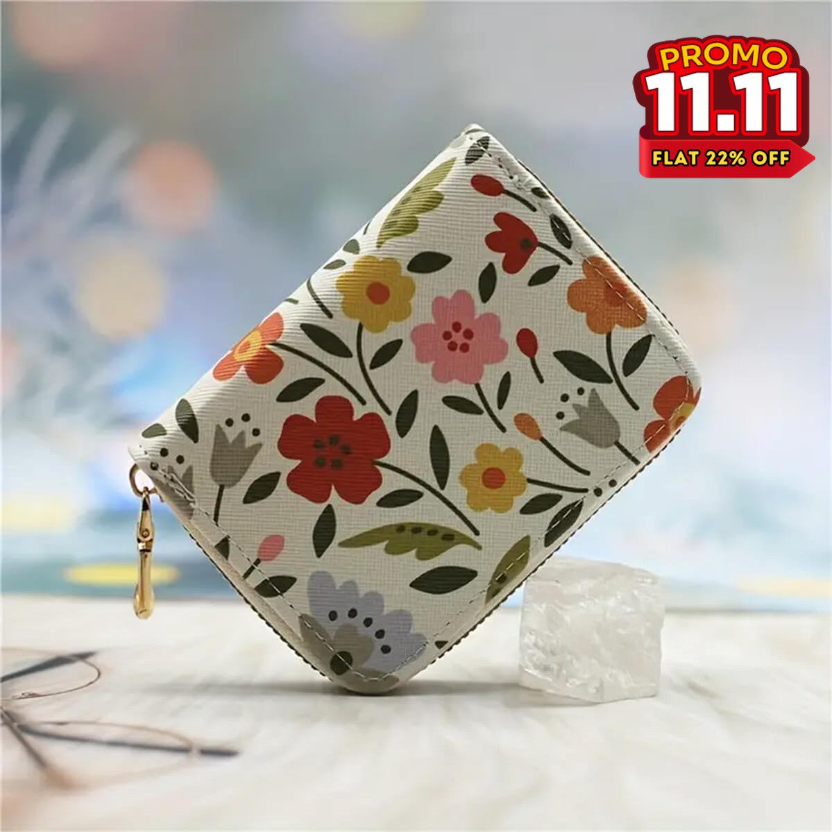 Flower Pattern Multi-Pocket Wallet-DIVERSITY