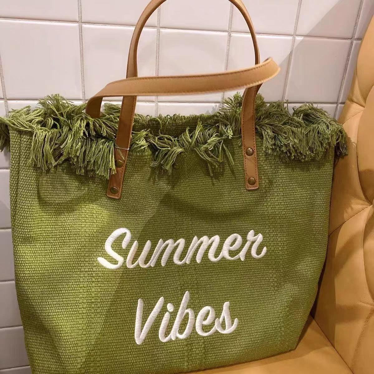 Summer Vibes Canvas Handbag