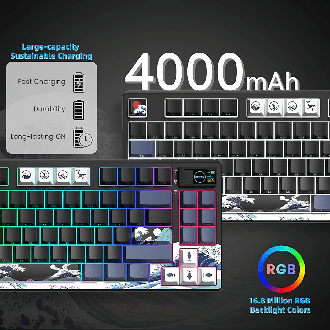 WOMIER SK80 Pro 75% Wireless Mechanical Keyboard with Multimedia Display