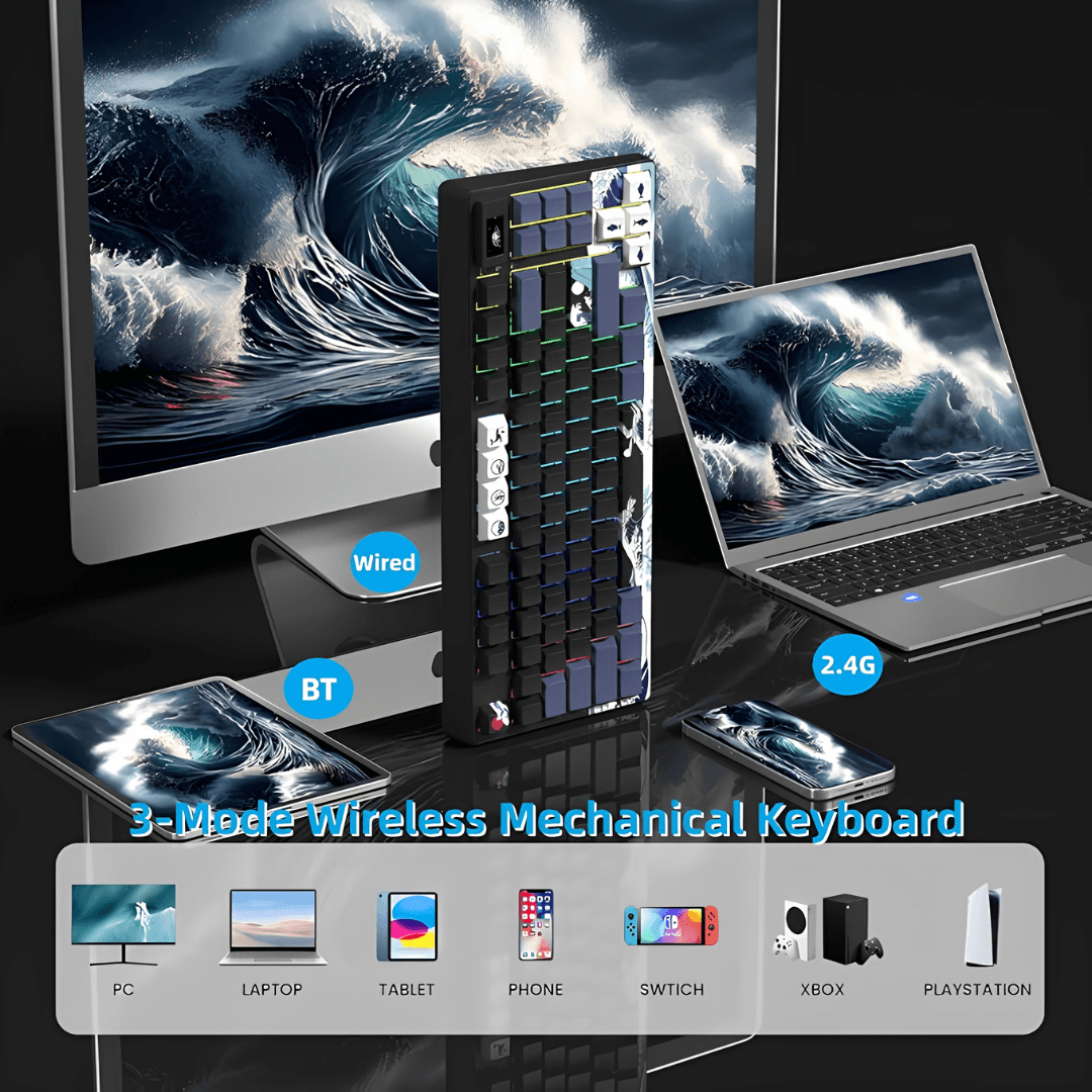 WOMIER SK80 Pro 75% Wireless Mechanical Keyboard with Multimedia Display