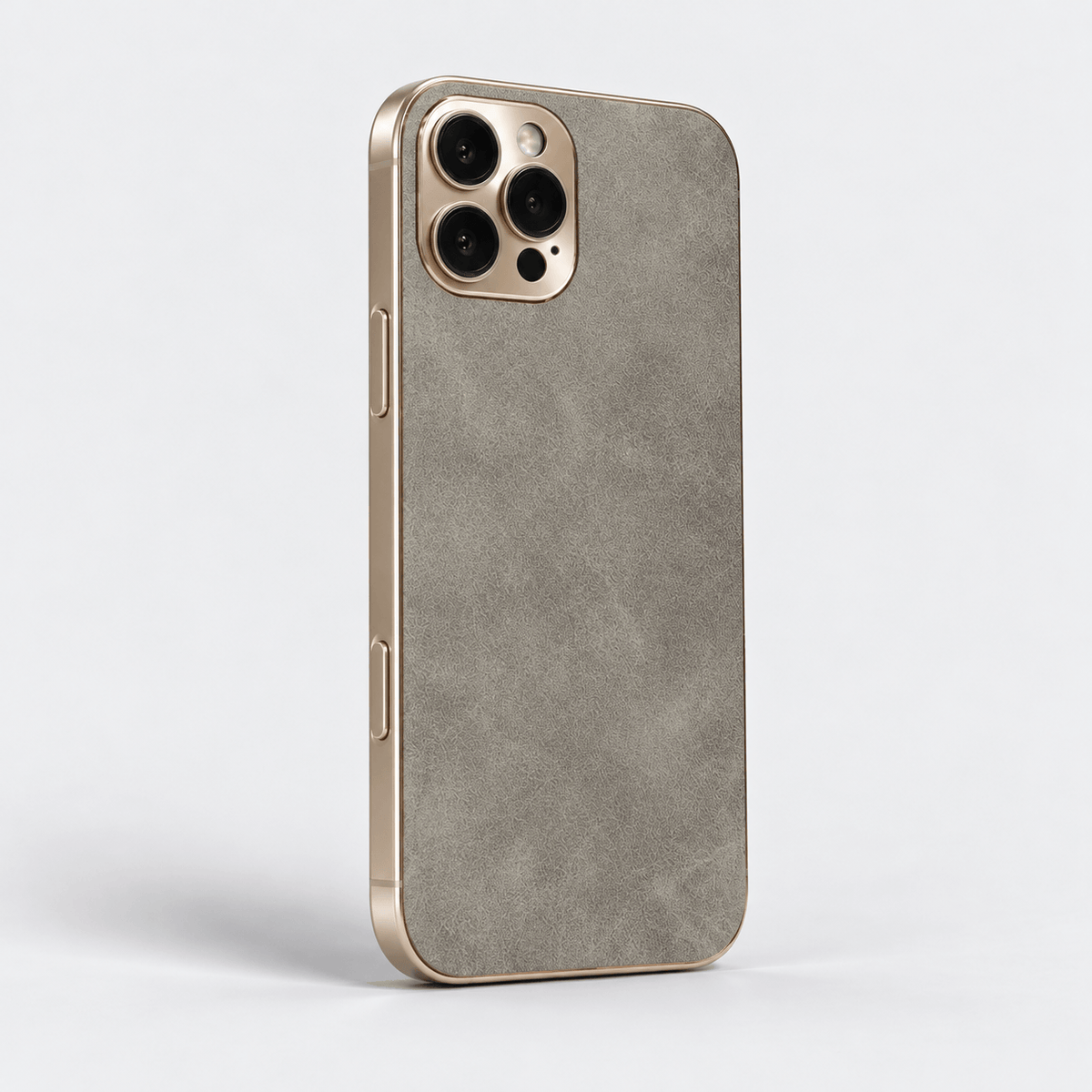 Suede Leather iPhone Case - Grey