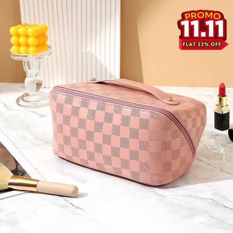 Checkered Pattern Cosmetic Pouch-DIVERSITY