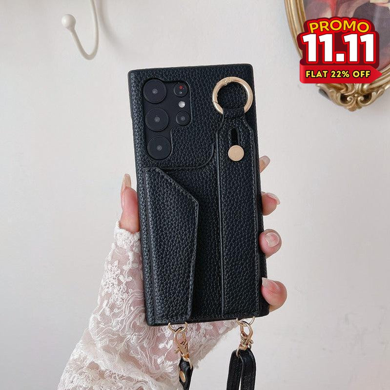 Faux Leather Crossbody Phone Case-DIVERSITY