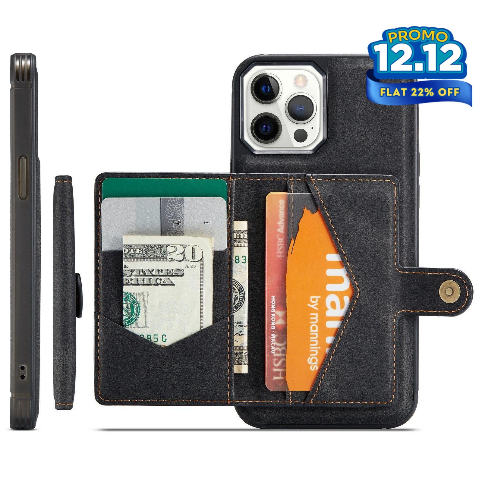 Faux Leather Phone Case With Magnetic Wallet-DIVERSITY