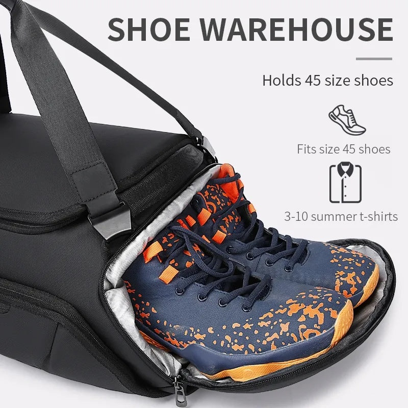 BANGE Storm Duffel Gym Bag - Black