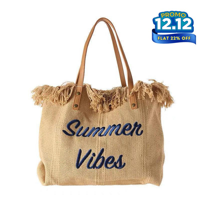 Summer Vibes Canvas Handbag-DIVERSITY