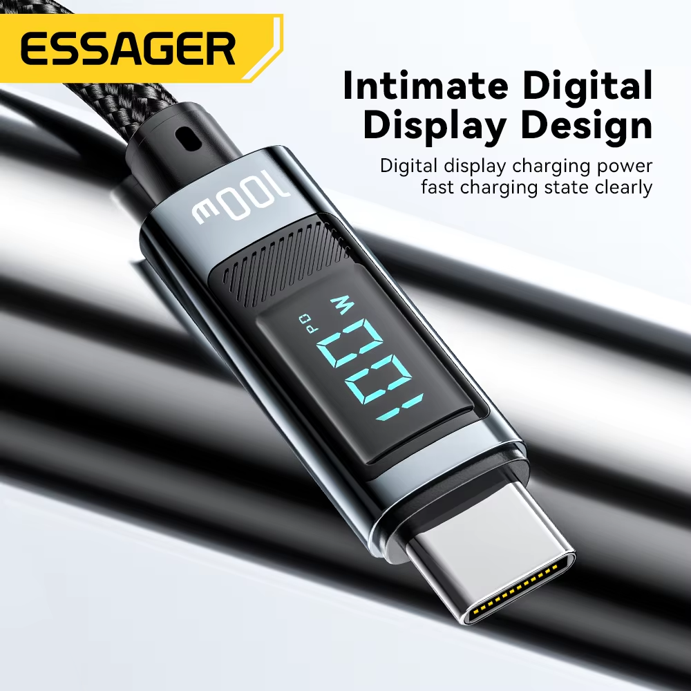 Essager LED 100W Fast Charging Cable (Type C to C)