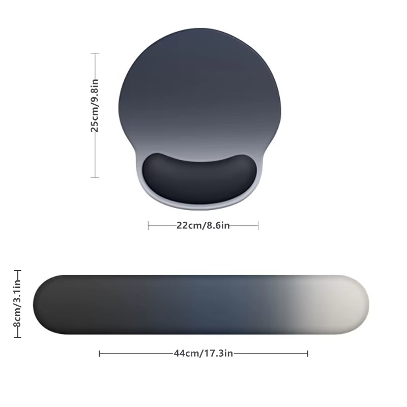 Gradient Non-Slip Keyboard & Mouse Wrist Support Pads