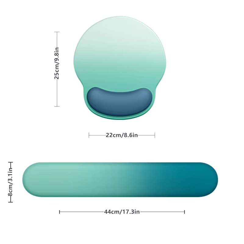 Gradient Non-Slip Keyboard & Mouse Wrist Support Pads