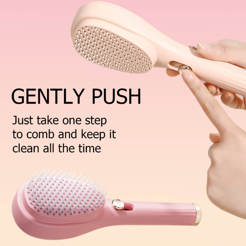 Retractable Self Cleaning Hair Brush