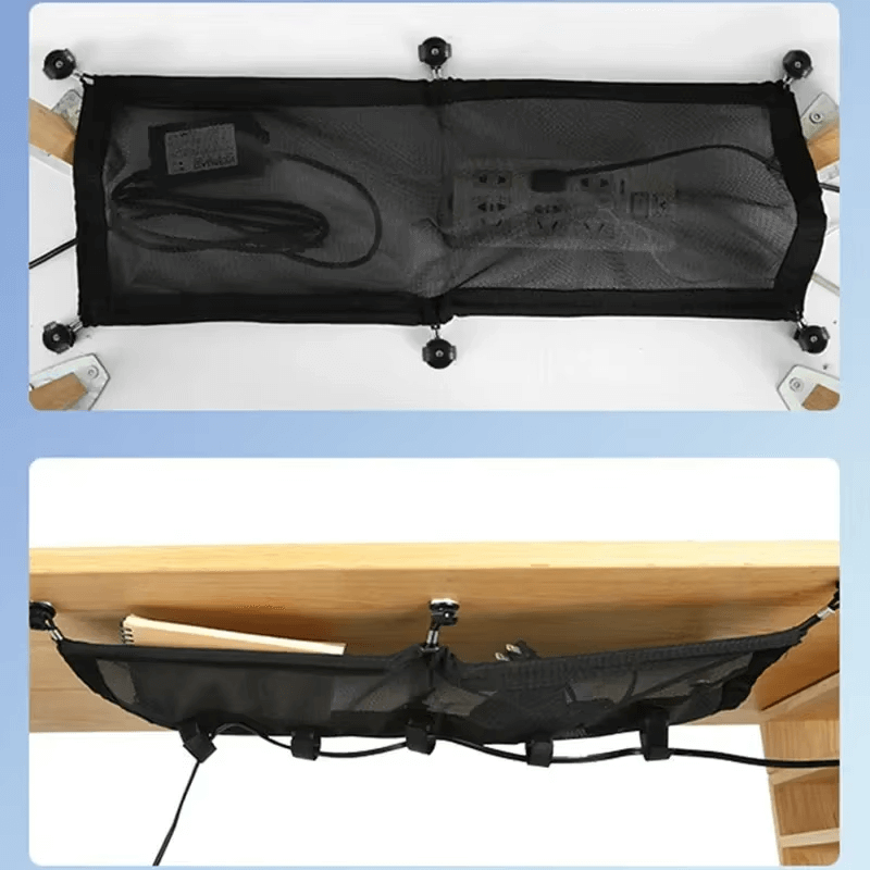 Under-Desk Mesh Cable Management Net