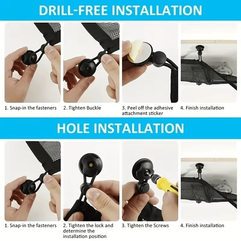Under-Desk Mesh Cable Management Net
