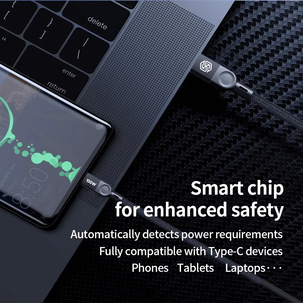 NILLKIN Magnetic 100W Fast Charging Data Cable (Type-C to Type-C)