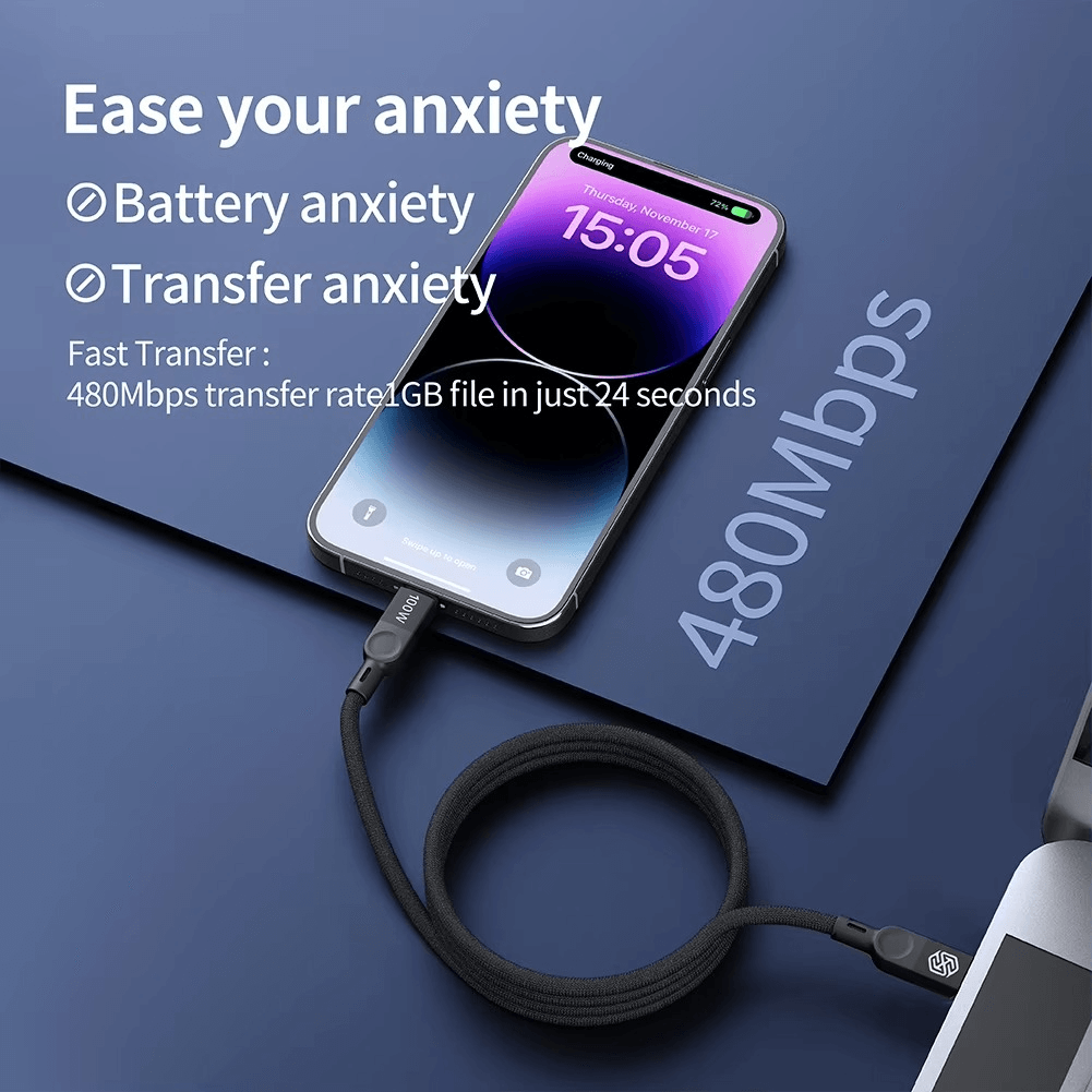 NILLKIN Magnetic 100W Fast Charging Data Cable (Type-C to Type-C)