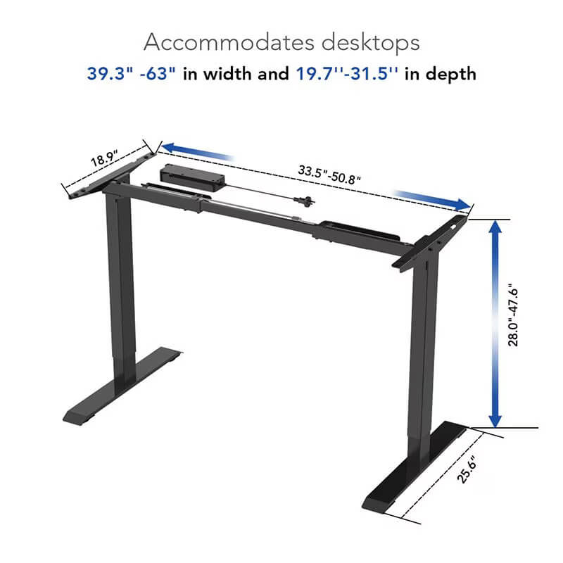 FlexiSpot EN1 - Standing Desk With Black Frame