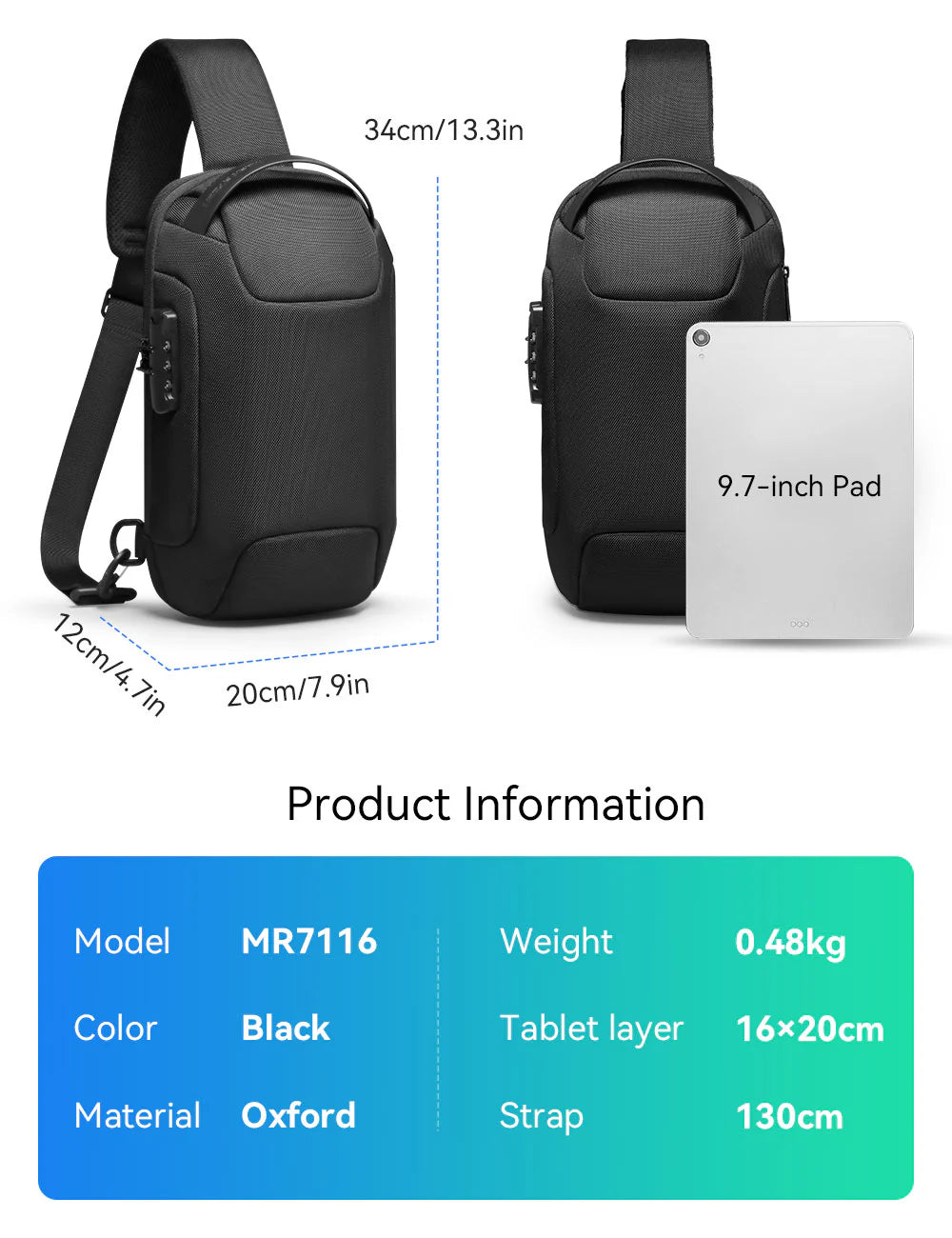 MARK RYDEN - Odyssey Sling Bag - Grey