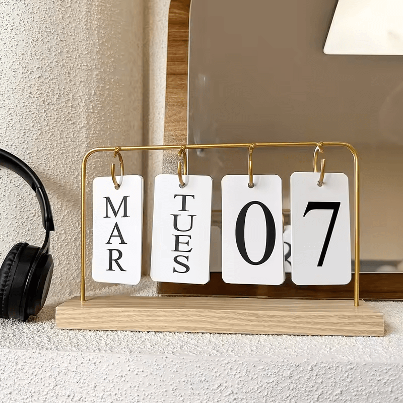 Wooden Flip Calendar