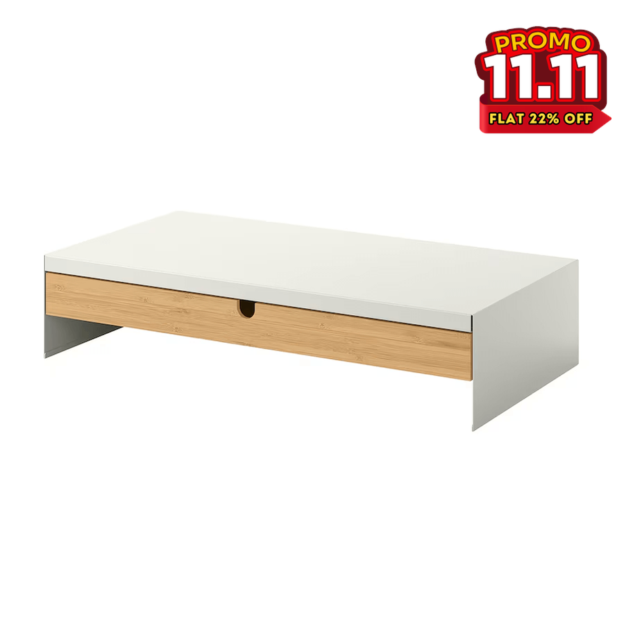 IKEA - Monitor Stand With Drawer - White-DIVERSITY