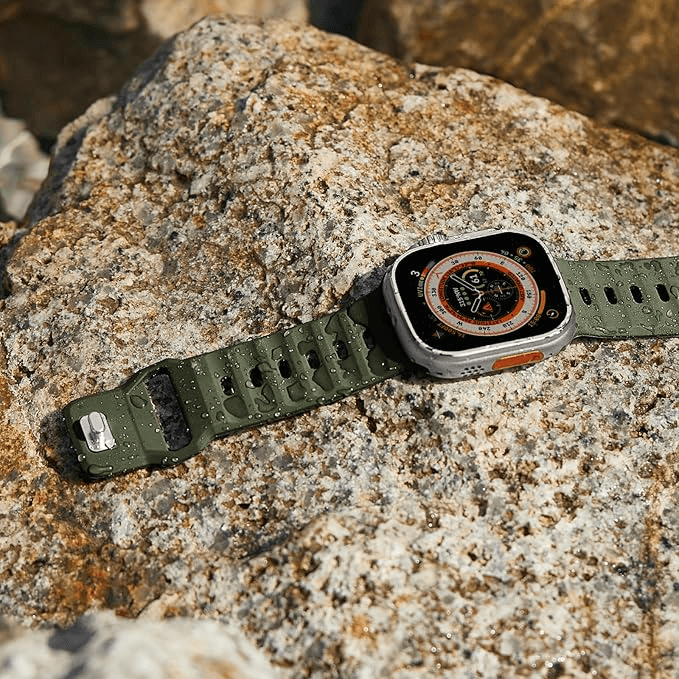 TrailBlaze Silicone Sports Band For Apple Watch - Army Green