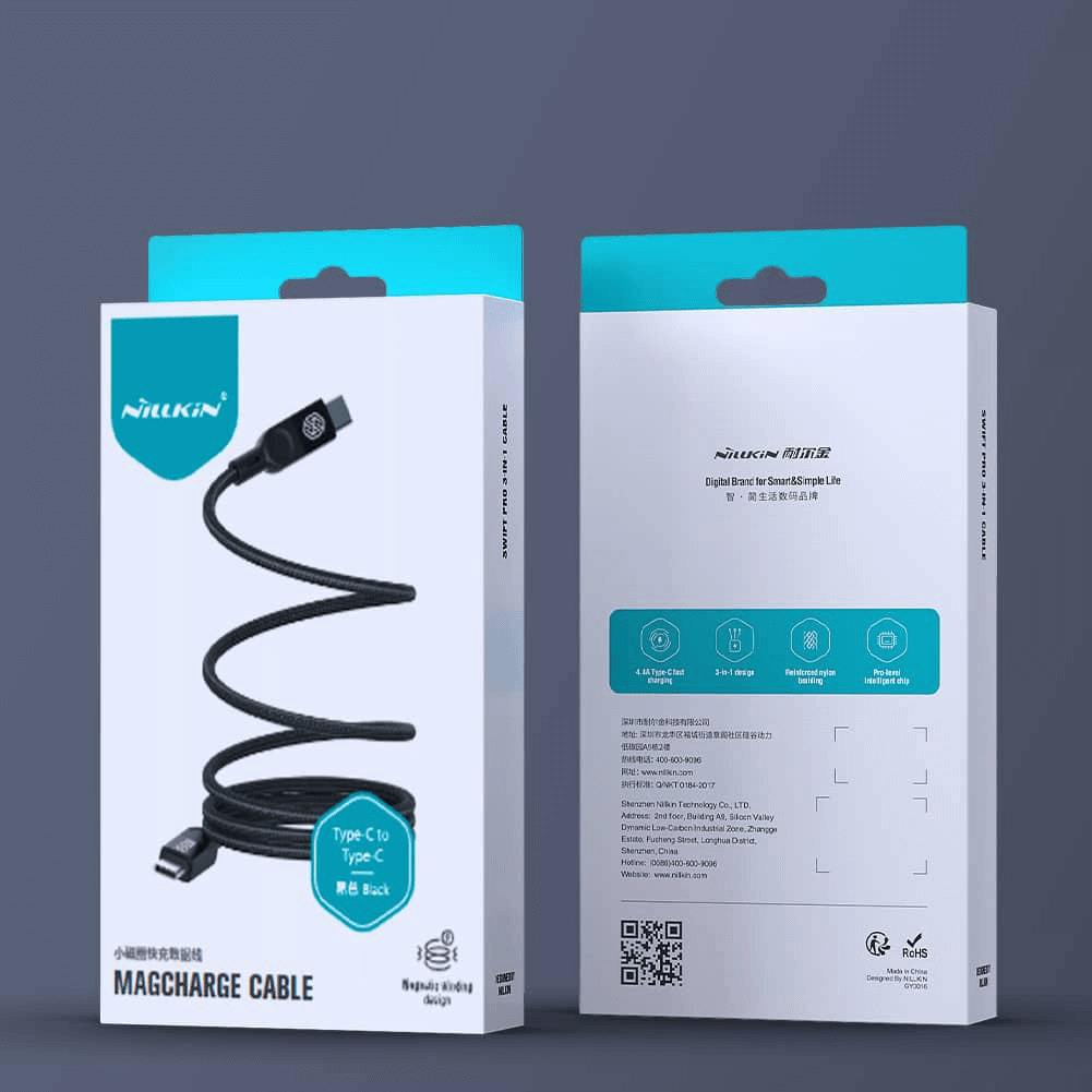 NILLKIN Magnetic 100W Fast Charging Data Cable (Type-C to Type-C)