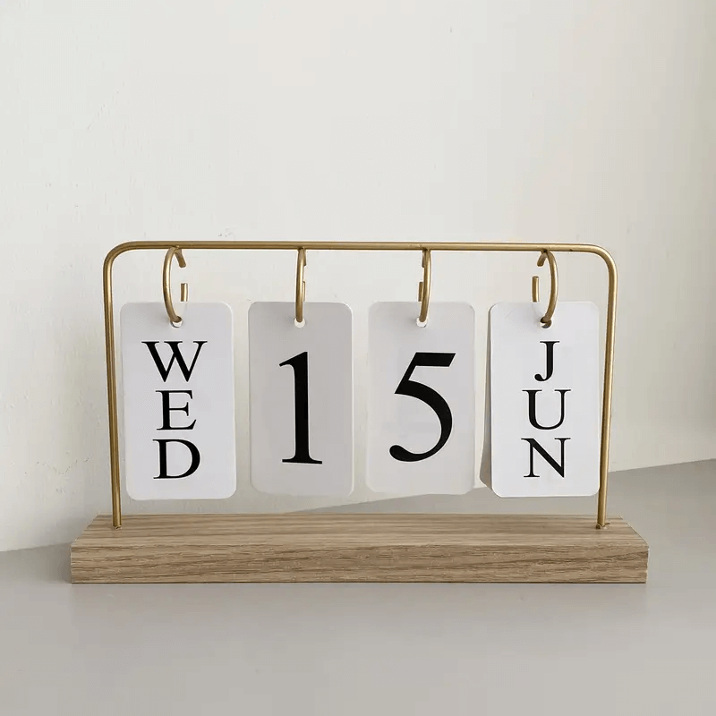 Wooden Flip Calendar