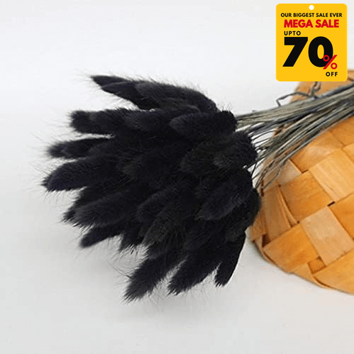 Natural Dried Fluffy Bunny Tails - SC Black