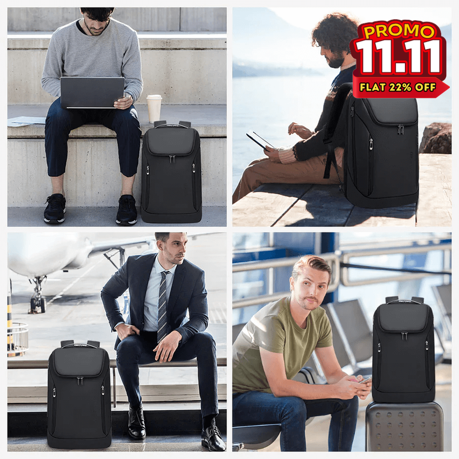 BANGE Ultimate Travel Laptop Backpack - Black-DIVERSITY