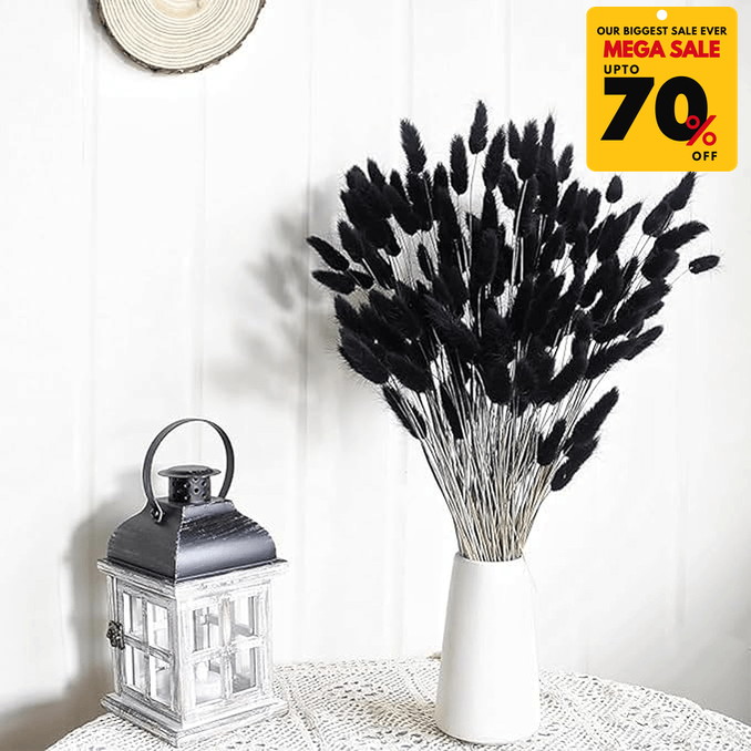 Natural Dried Fluffy Bunny Tails - SC Black