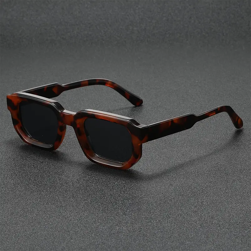 Modern Square Luxe Sunglasses - Leopard Black