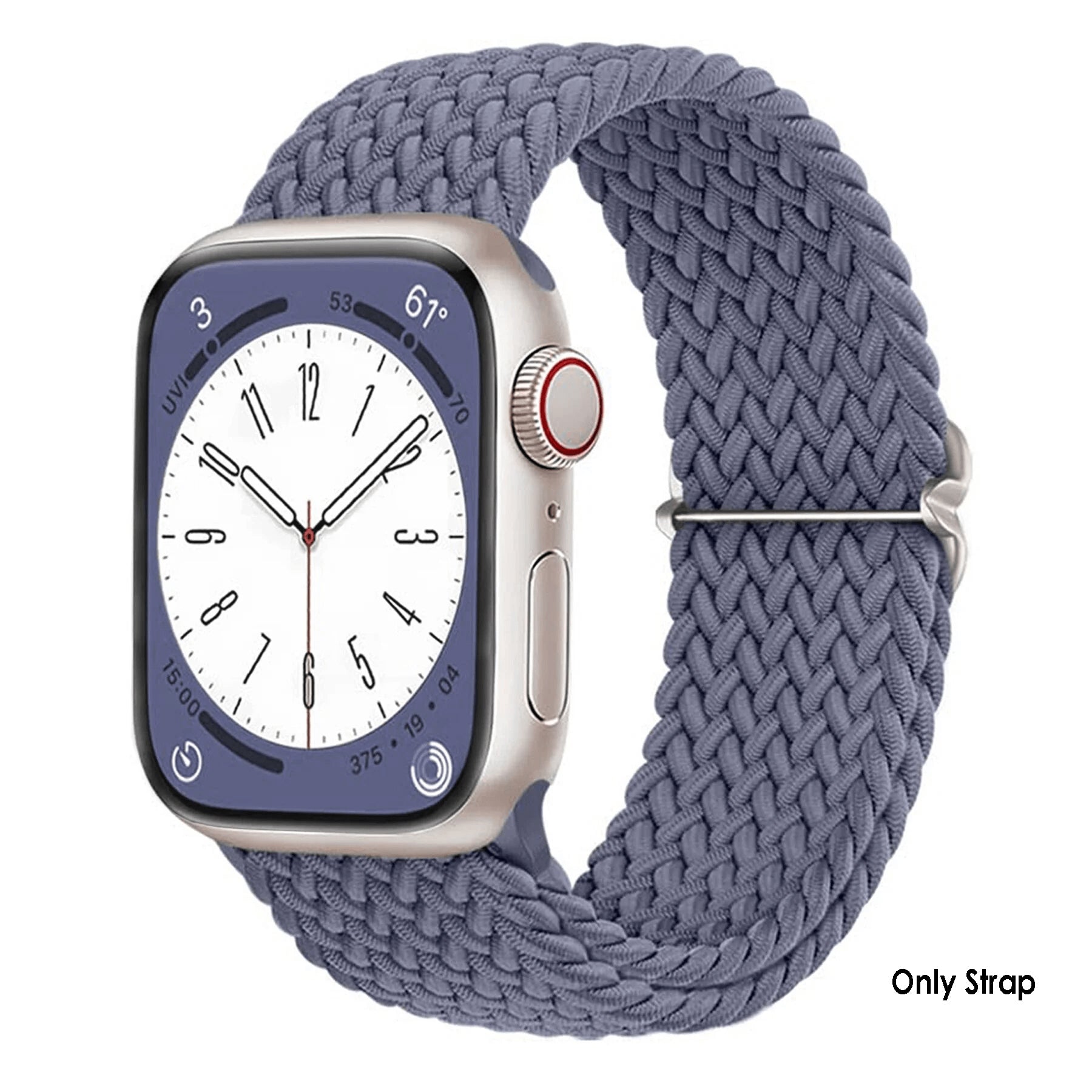 Soft Braided Loop Band For Apple Watch - Blue Grey