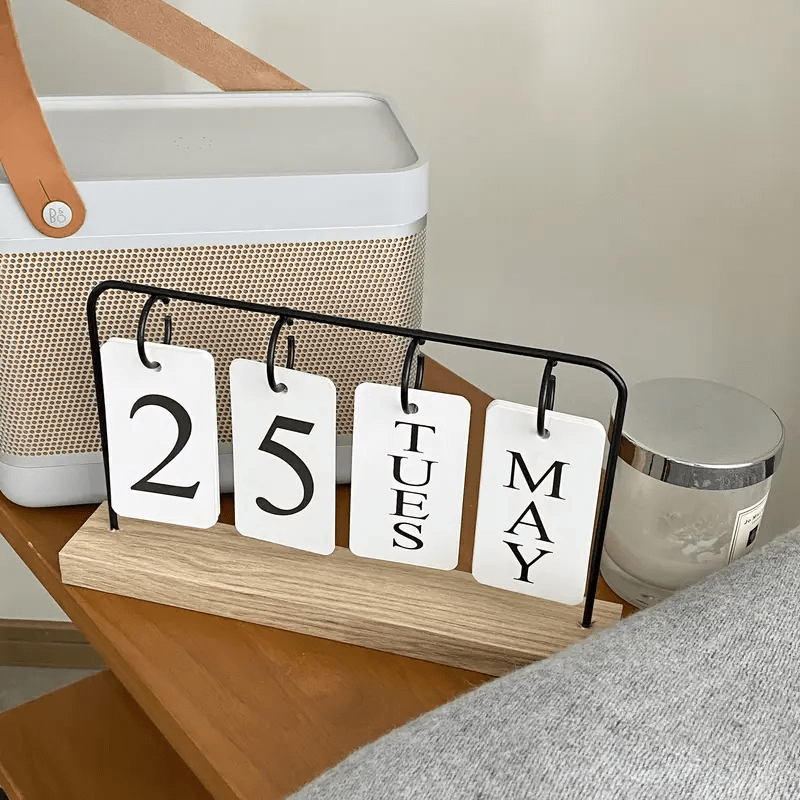 Wooden Flip Calendar