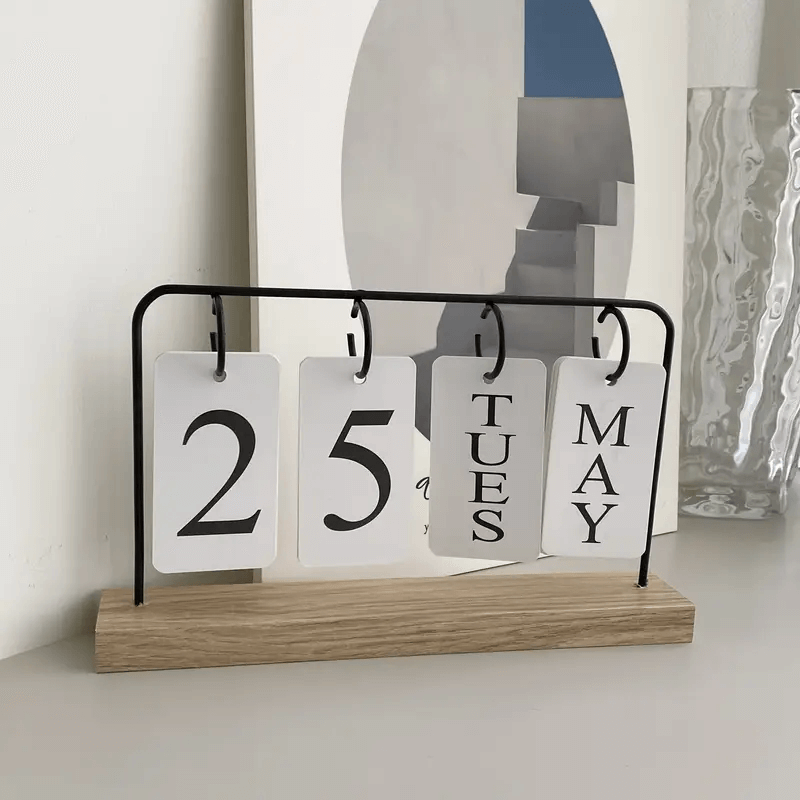 Wooden Flip Calendar