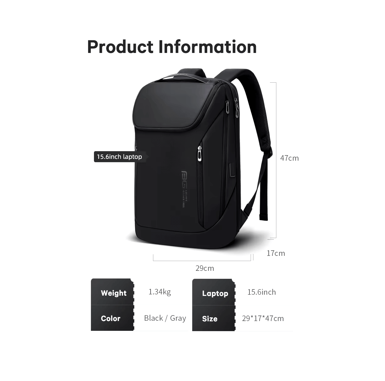 BANGE Ultimate Travel Laptop Backpack - Black-DIVERSITY