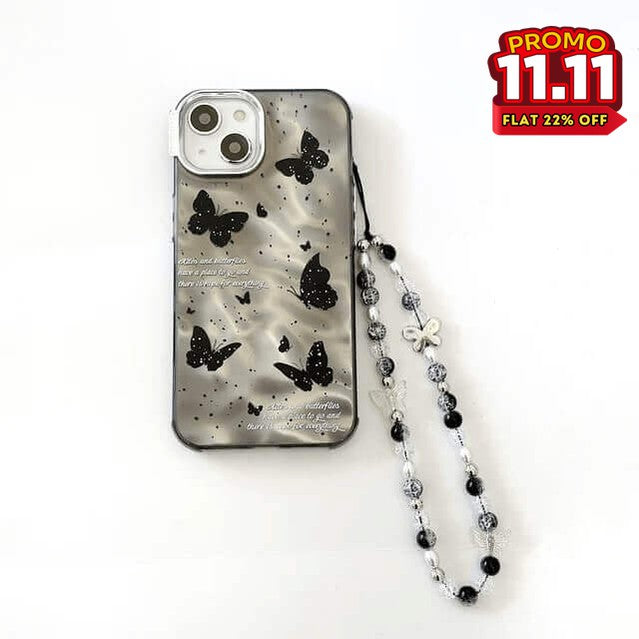 Butterfly Bliss iPhone Case With Lanyard-DIVERSITY