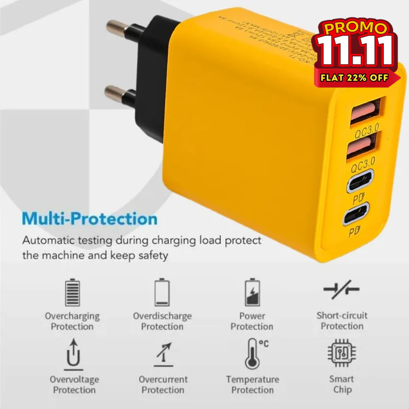 4 Ports USB C PD Charger-DIVERSITY