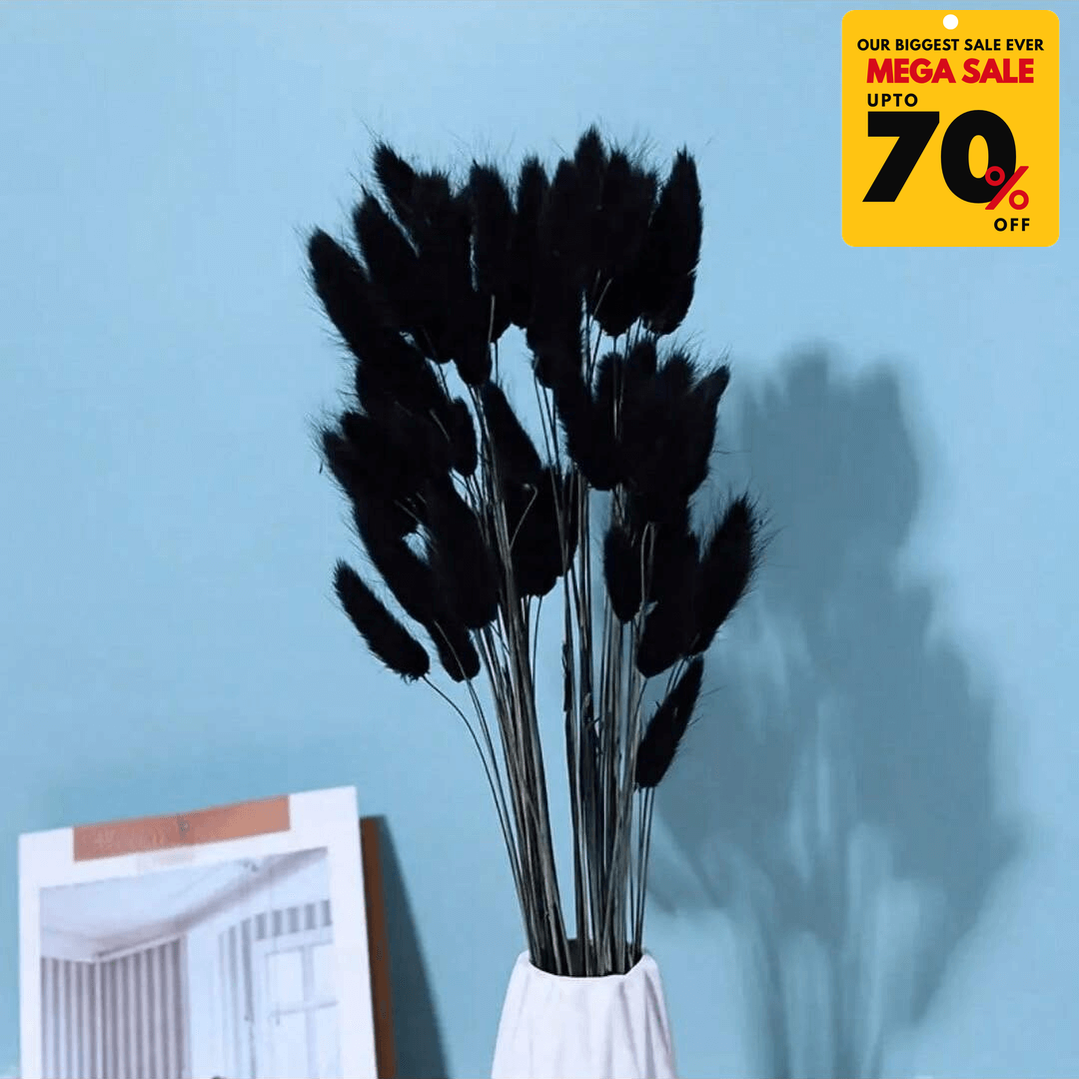 Natural Dried Fluffy Bunny Tails - SC Black