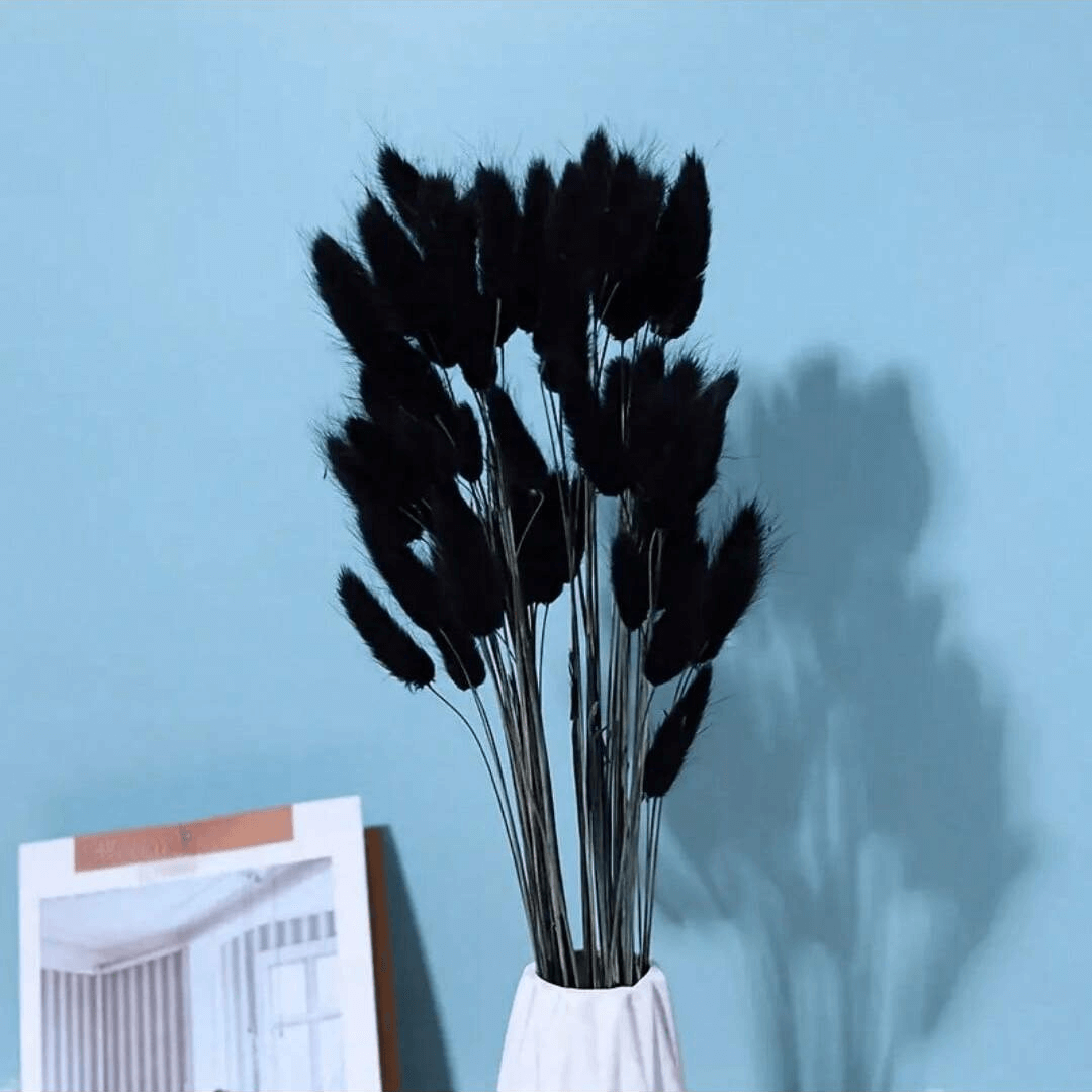 Natural Dried Fluffy Bunny Tails - SC Black