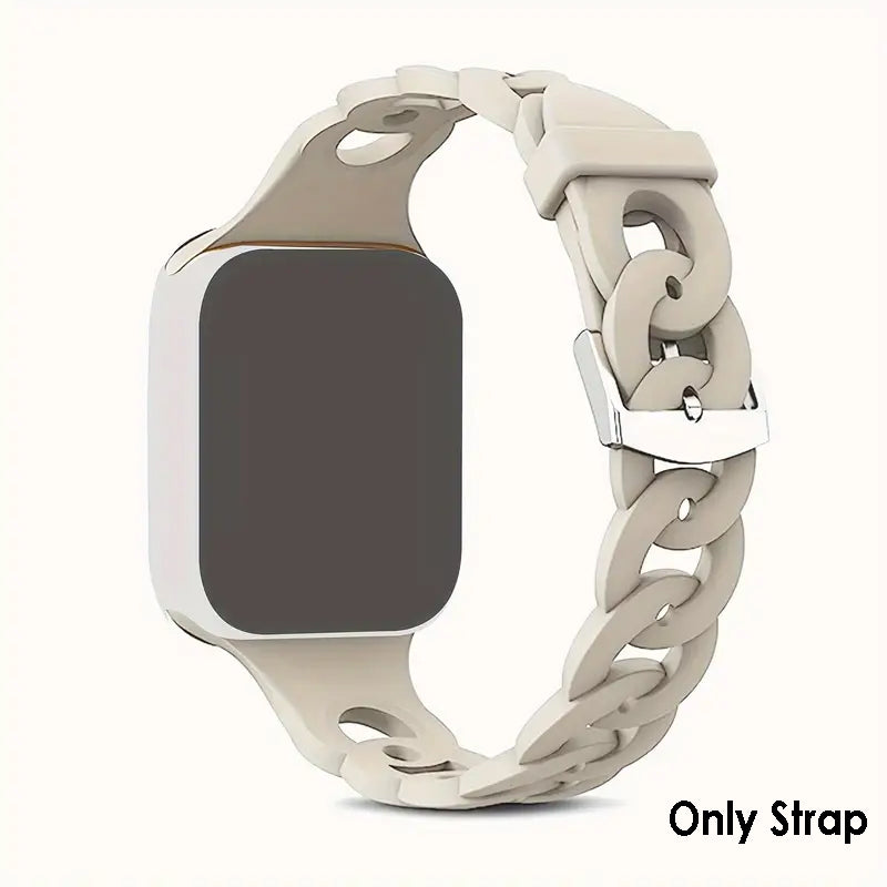 SlimChain Design Silicone Strap For Apple Watch - Starlight