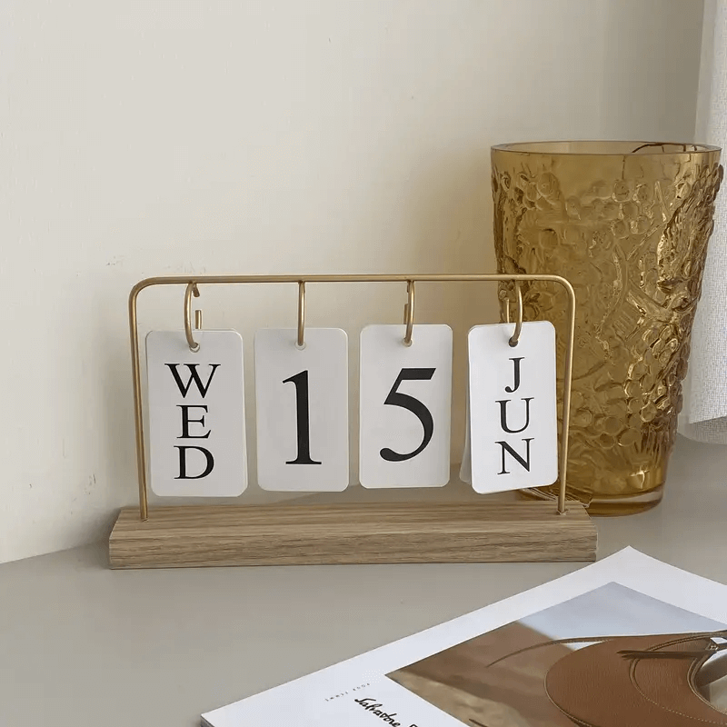 Wooden Flip Calendar