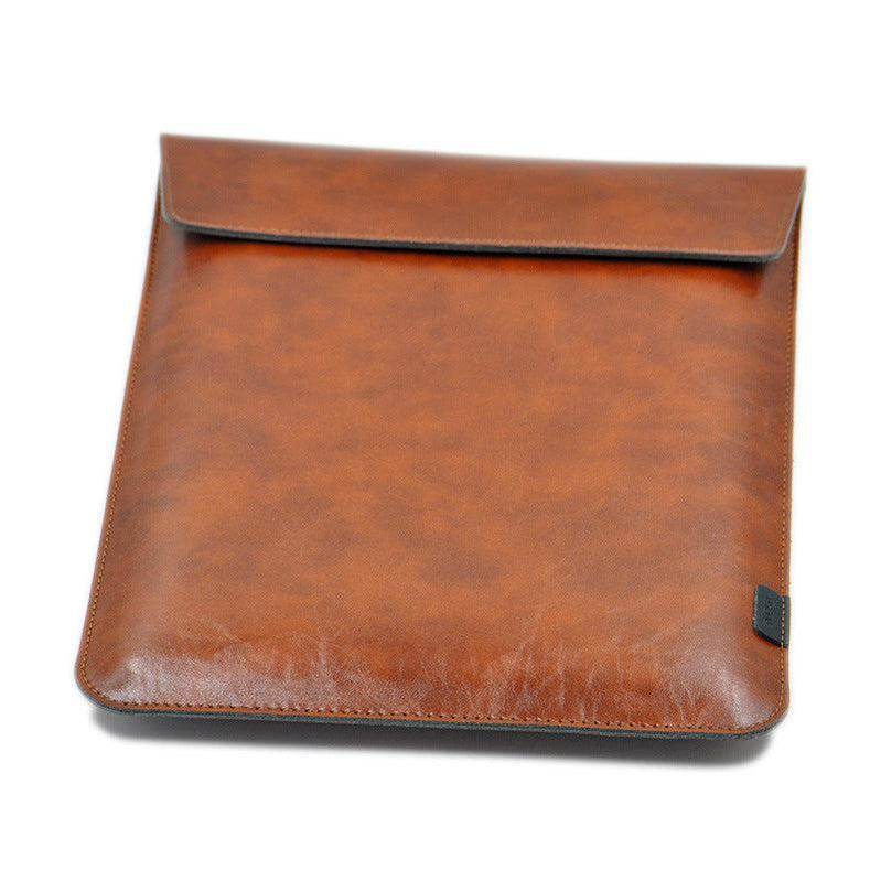 Vintage Leather Laptop Sleeve With Power Pouch-DIVERSITY