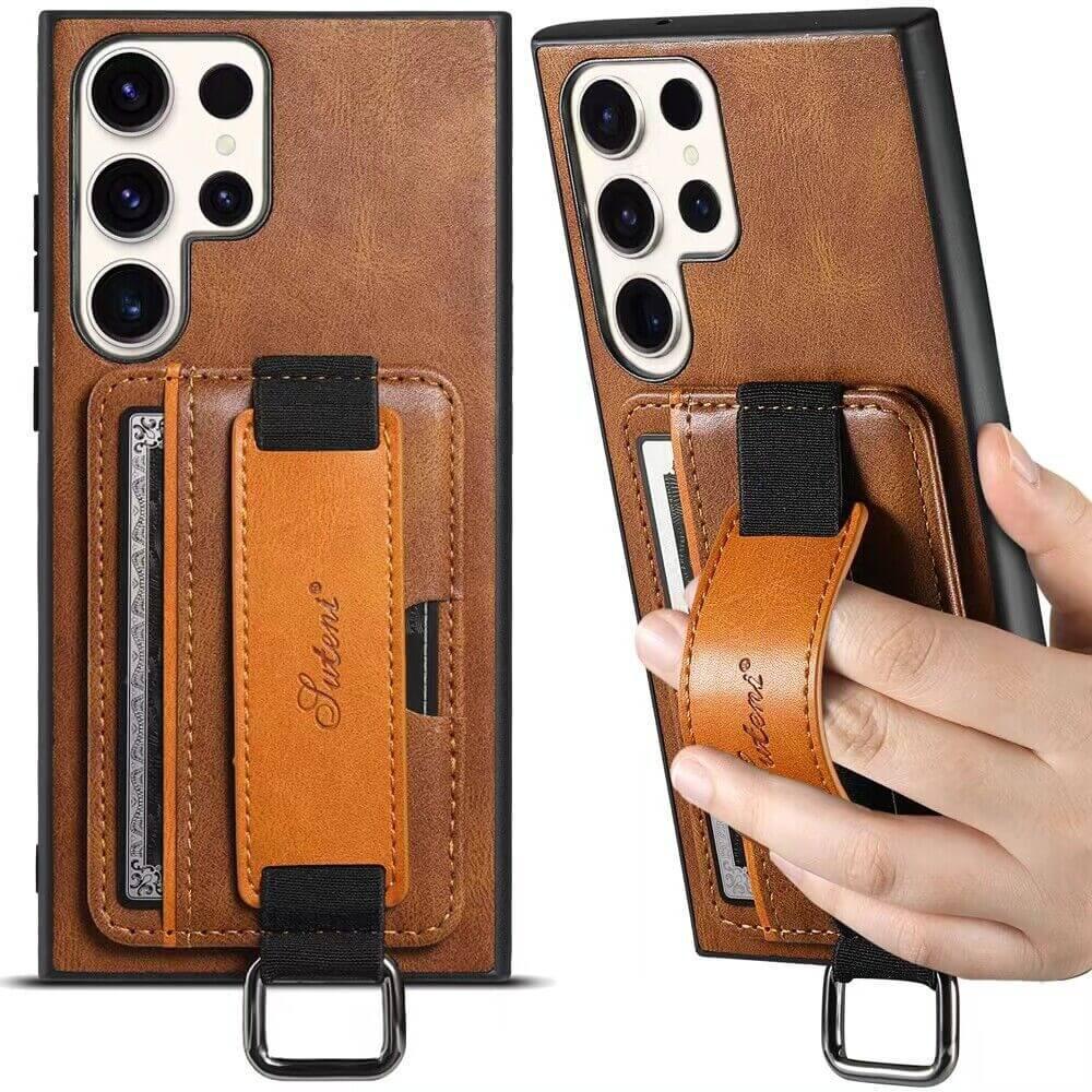 Faux Leather Phone Case with Card Holder