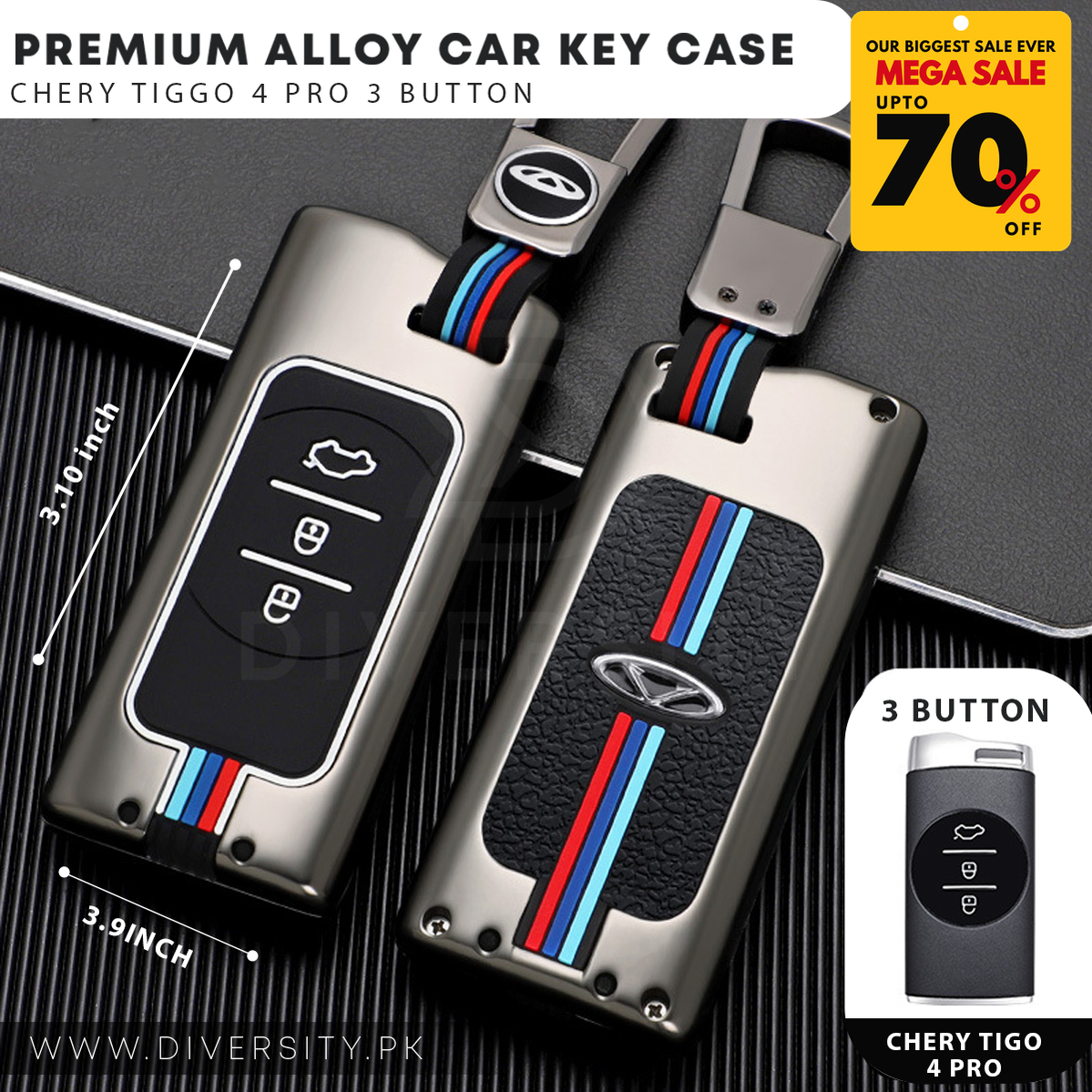 Premium Alloy Car Key Case-DIVERSITY