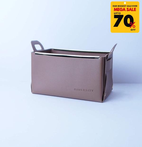 Faux Leather Nordic Storage Basket-DIVERSITY