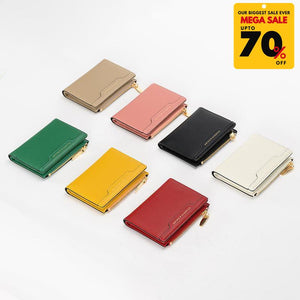 Women's Leather Compact Wallet-DIVERSITY