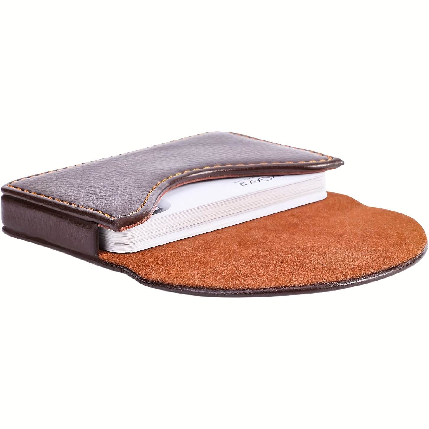 PU Leather Business Card Holder Magnetic Case