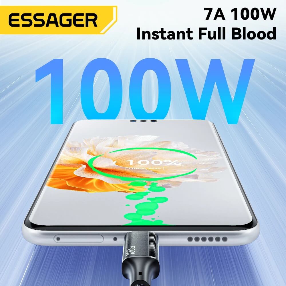 ESSAGER 3 in 1 100W Quick Charging Cable