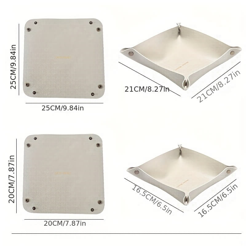 Nordic PU Leather Storage Tray