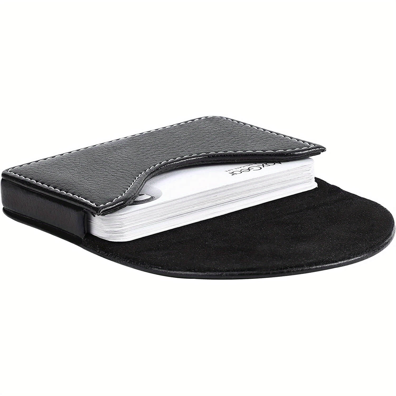 PU Leather Business Card Holder Magnetic Case