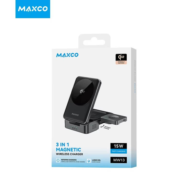 MAXCO 3 in 1 Foldable Wireless Charger - MW13