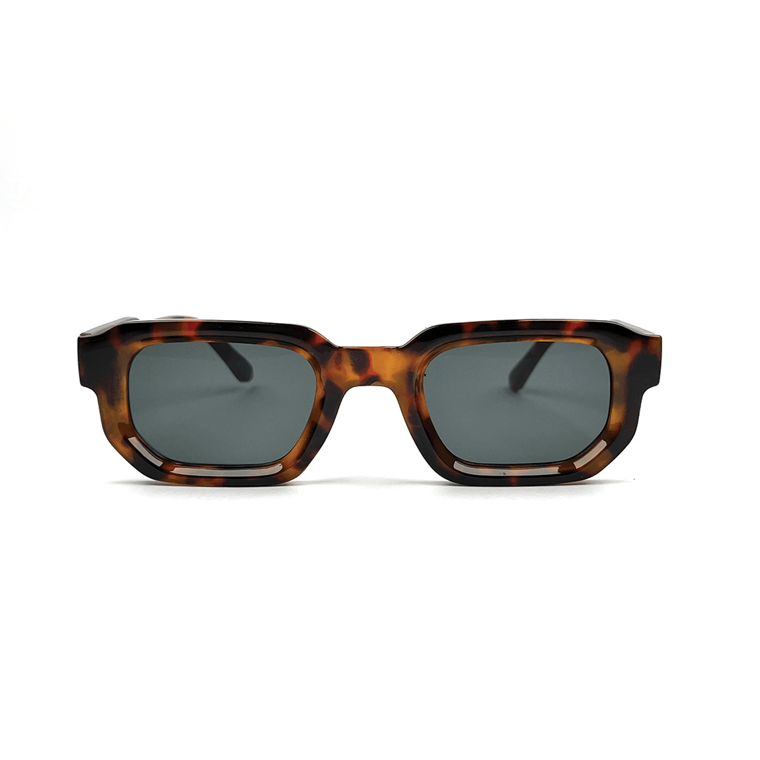 Modern Square Luxe Sunglasses - Leopard Black